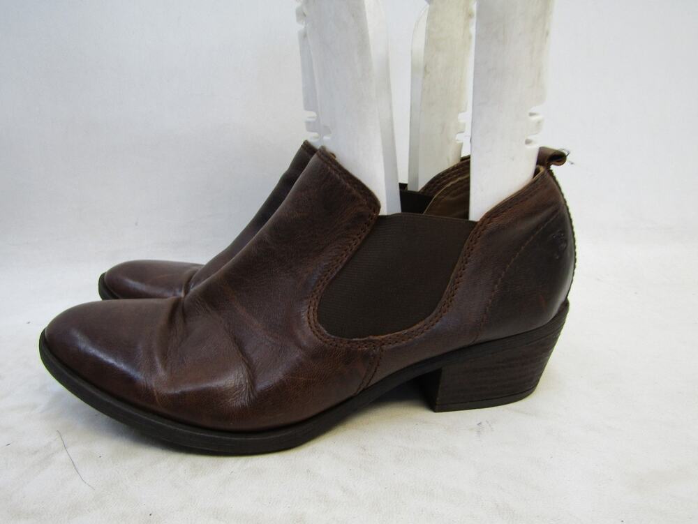 Josef Seibel Womens Size 40 EUR Brown Leather Chelsea Ankle Boots Booties